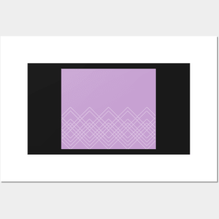 Geometric abstract - purple. Posters and Art